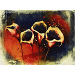 Casa si Gradina - Decoratiuni - Tablouri - Tablou canvas Flori, vintage, abstract, arta 12, 60 x 40 cm - Infinity.ro