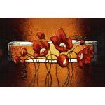 Casa si Gradina - Decoratiuni - Tablouri - Tablou canvas Flori, vintage, abstract, arta 17, 45 x 30 cm - Infinity.ro