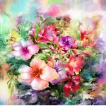 Casa si Gradina - Decoratiuni - Tablouri - Tablou canvas Flori 41, 75 x 75 cm - Infinity.ro