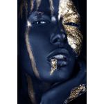 Casa si Gradina - Decoratiuni - Tablouri - Tablou canvas Make-up auriu-blue 7, 60 x 90 cm - Infinity.ro