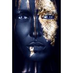 Casa si Gradina - Decoratiuni - Tablouri - Tablou canvas Make-up auriu-blue 9, 30 x 45 cm - Infinity.ro