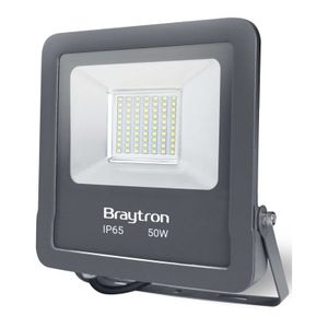 Proiector cu LED 50W SMD 90LM/W 3000K IP65 Gri, Braytron