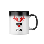 Casa si Gradina - Bucatarie si vesela - Cani si pahare - Cani si cesti - Cana termosensibila magica personalizata familie cu ren si nume tati, multicolor, 330 ml - Infinity.ro