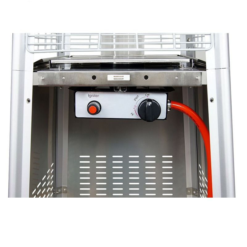 Electronice si Electrocasnice - Climatizare - Incalzitor de terasa tip piramida pe GPL, model LOUXOR, putere 13kW, INOX, CALORE - Infinity.ro