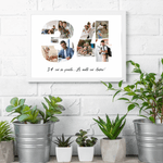 Casa si Gradina - Decoratiuni - Tablouri - Tablou personalizat, fotografie si text, din lemn, Priti Global, cadou aniversare 34 ani, Alb, A3, 30 x 42 - Infinity.ro