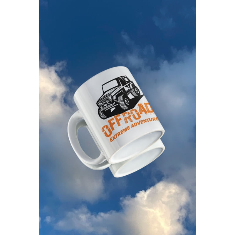 Casa si Gradina - Bucatarie si vesela - Cani si pahare - Cani si cesti - Cana cadou pentru pasionatii de masini de teren, Priti Global, OFFROAD, Extreme Adventure, 300 ml - Infinity.ro