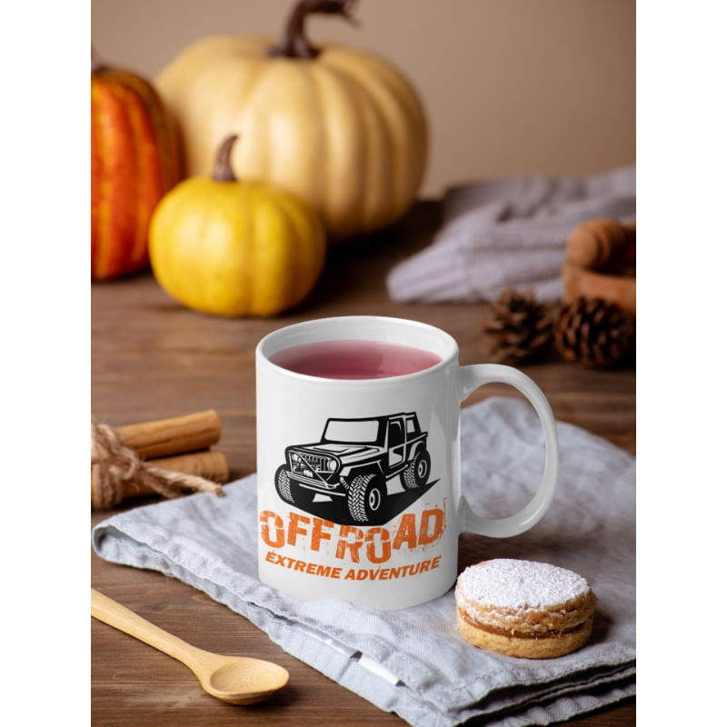Casa si Gradina - Bucatarie si vesela - Cani si pahare - Cani si cesti - Cana cadou pentru pasionatii de masini de teren, Priti Global, OFFROAD, Extreme Adventure, 300 ml - Infinity.ro