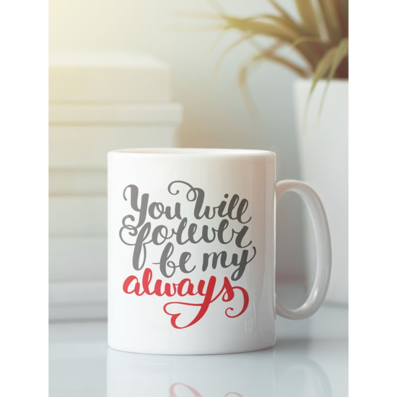 Casa si Gradina/Bucatarie si vesela/Cani si pahare/Cani si cesti - Cana cadou pentru ziua indragostitilor, 14 februarie, Priti Global, cu mesaj de dragoste: "Vei fi pentru totdeauna al meu", 300 ml - Infinity.ro