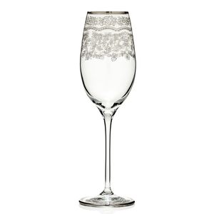 Pahar sampanie Bourgogne aur, cristal florentin Mario Cioni, cl 20, H 220 cm