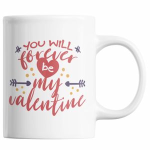 Cana cafea, cadou inedit de Valentine's Day pentru iubit, Priti Global, imprimata cu mesajul dragastos: "Tu vei fi intotdeauna iubitul meu", 300 ml