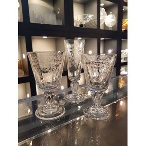 Pahar vin Venezia, cristal florentin Mario Cioni, cl 14, H 13 cm