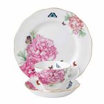 Casa si Gradina - Bucatarie si vesela - Cani si pahare - Cani si cesti - Set 3 piese pentru ceai ( ceasca si farfurita ceai + farfurie desert) colectia Miranda Kerr alb, portelan Wedgwood - Infinity.ro