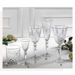 Casa si Gradina - Bucatarie si vesela - Cani si pahare - Pahare - Set 6 pahare pentru whisky, din cristal, Gold & Gold, dim 8x9H - Infinity.ro