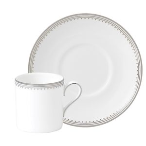 Ceasca si farfurie cafea, portelan Vera Wang Grosgrain, 80ml