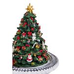 Casa si Gradina - Decoratiuni - Decoratiuni de sezon - Decoratiune Craciun, bradut muzical cu trenulet, D16cm, H 16cm - Infinity.ro