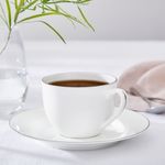 Casa si Gradina - Bucatarie si vesela - Cani si pahare - Cani si cesti - Ceasca cu farfurie ceai, portelan, Serendipity Platinum, 220ml - Infinity.ro