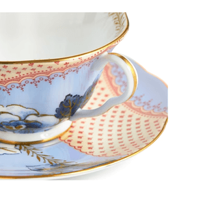 Set ceasca si farfurie ceai, portelan Butterfly Bloom, 210ml