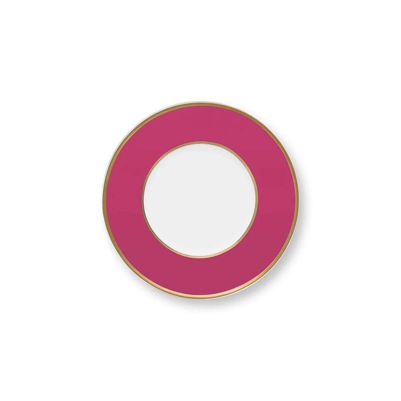 Casa si Gradina - Bucatarie si vesela - Cani si pahare - Cani si cesti - Cesca cu farfurie ceai, Chique roz, portelan, 220ml - Infinity.ro