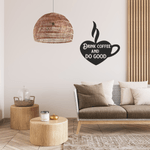 Casa si Gradina - Decoratiuni - Stickere decorative - Autocolant perete bucatarie, cana de cafea in forma de inimioara, Priti Global, drink coffee and do good, negru, 57 x 63 - Infinity.ro