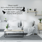 Casa si Gradina - Decoratiuni - Stickere decorative - Autocolant perete, Priti Global, cu mesaj crestin, Fiti, dar, intelepti ca serpii si fara rautate ca porumbeii, Matei 10:36, negru, 118 x 47 - Infinity.ro