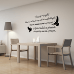 Casa si Gradina - Decoratiuni - Stickere decorative - Autocolant perete, Priti Global, cu mesaj crestin, Fiti, dar, intelepti ca serpii si fara rautate ca porumbeii, Matei 10:36, negru, 118 x 47 - Infinity.ro