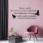 Casa si Gradina - Decoratiuni - Stickere decorative - Autocolant perete, Priti Global, cu mesaj crestin, Fiti, dar, intelepti ca serpii si fara rautate ca porumbeii, Matei 10:36, negru, 118 x 47 - Infinity.ro