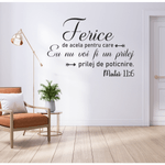Casa si Gradina - Decoratiuni - Stickere decorative - Sticker perete familie, mesaj de incurajare crestin, Priti Global, Matei 11:6, negru, 57 x 83 - Infinity.ro