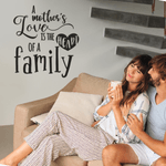 Casa si Gradina - Decoratiuni - Stickere decorative - Sticker decorativ perete, cadou de ziua mamei, pentru familie, Priti Global, A mother's Love is the Heart of a family, negru, 57 x 62 - Infinity.ro