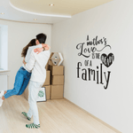 Casa si Gradina - Decoratiuni - Stickere decorative - Sticker decorativ perete, cadou de ziua mamei, pentru familie, Priti Global, A mother's Love is the Heart of a family, negru, 57 x 62 - Infinity.ro