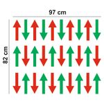 Carti si Birotica - Papetarie - Afise si stickere - Set 30 sageti indicatoare Covid-19, pentru semnalizarea directiei, podea sau perete, Verde/Rosu, 9 x 23 - Infinity.ro