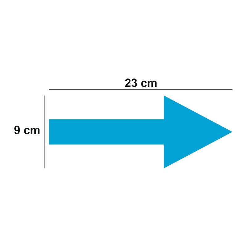 Carti si Birotica - Papetarie - Afise si stickere - Set 20 sageti indicatoare Covid-19, pentru semnalizarea directiei, podea sau perete, albastru, 9 x 23 - Infinity.ro