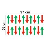 Carti si Birotica - Papetarie - Afise si stickere - Set 20 sageti indicatoare Covid-19, pentru semnalizarea directiei, podea sau perete, Verde/Rosu, 9 x 23 - Infinity.ro