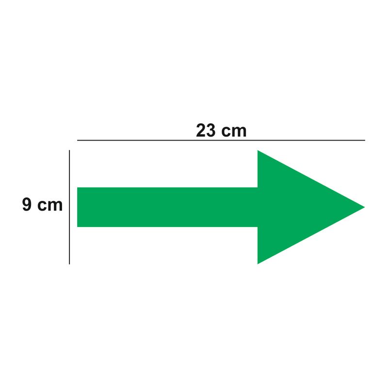 Carti si Birotica - Papetarie - Afise si stickere - Set 20 sageti indicatoare Covid-19, pentru semnalizarea directiei, podea sau perete, verde, 9 x 23 - Infinity.ro