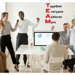 Casa si Gradina - Decoratiuni - Stickere decorative - Sticker decorativ motivational, Priti Global, TEAM: Together Everyone Achieves More, negru-rosu, 57 x 65 - Infinity.ro