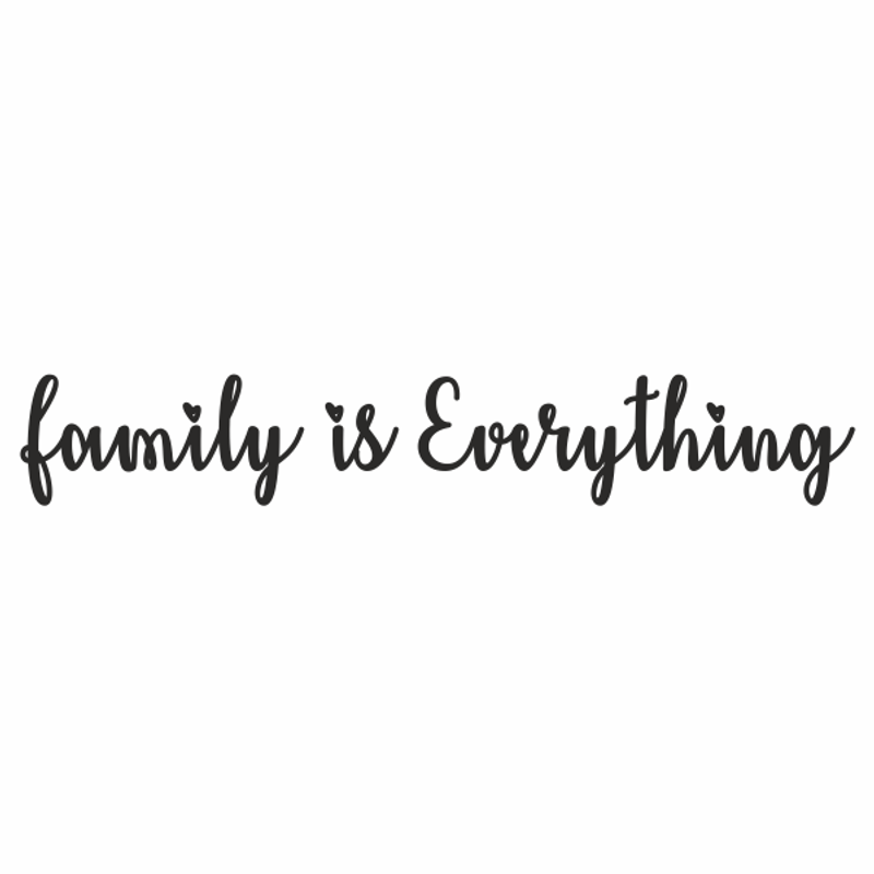 Casa si Gradina - Decoratiuni - Stickere decorative - Sticker decorativ pentru familie, Priti Global, family is everything, negru, 119 x 20 - Infinity.ro