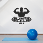 Casa si Gradina - Decoratiuni - Stickere decorative - Sticker pentru perete, sala de sport, cu iron man, negru, 57 x 67 - Infinity.ro