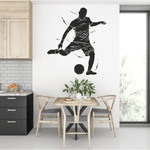 Casa si Gradina - Decoratiuni - Stickere decorative - Sticker cu fotbalist si minge, pentru camera copilului, living, negru, 67 x 65 - Infinity.ro