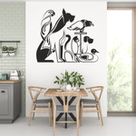 Casa si Gradina - Decoratiuni - Stickere decorative - Sticker pentru perete, cu animale de companie, caine, papagal, vultur, rata, pisica, negru, 57 x 67 - Infinity.ro