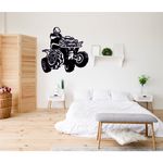 Casa si Gradina - Decoratiuni - Stickere decorative - Sticker decorativ, cu atv, negru, 57 x 60 - Infinity.ro