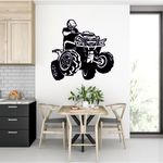 Casa si Gradina - Decoratiuni - Stickere decorative - Sticker decorativ, cu atv, negru, 57 x 60 - Infinity.ro