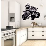 Casa si Gradina - Decoratiuni - Stickere decorative - Sticker decorativ, cu atv, negru, 57 x 60 - Infinity.ro