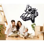 Casa si Gradina - Decoratiuni - Stickere decorative - Sticker pentru perete, cu atv, negru, 57 x 60 - Infinity.ro