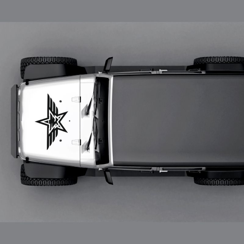 Auto si Moto - Intretinere auto - Stickere auto - Set doua stickere auto cu stea, negru, 47 x 28 - Infinity.ro