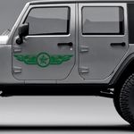 Auto si Moto/Intretinere auto/Stickere auto - Set doua stickere cu stea, pentru autourisme, verde, 50 x 12.5 - Infinity.ro