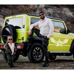 Auto si Moto/Intretinere auto/Stickere auto - Set doua stickere stea, pentru masini, alb, 50 x 25 - Infinity.ro
