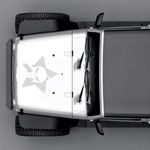 Auto si Moto/Intretinere auto/Stickere auto - Set doua stickere cu stea punisher, auto, alb, 34 x 35 - Infinity.ro