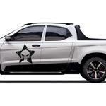 Auto si Moto - Intretinere auto - Stickere auto - Set doua stickere cu stea punisher, auto, negru, 34 x 35 - Infinity.ro