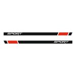 Auto si Moto - Intretinere auto - Stickere auto - Set doua stickere pentru praguri sau usi masini, negru-rosu, 180 x 8 - Infinity.ro