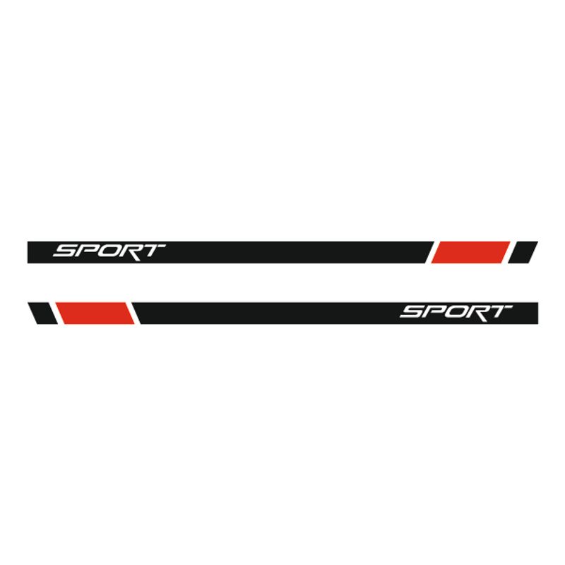 Auto si Moto - Intretinere auto - Stickere auto - Set doua stickere pentru praguri sau usi masini, negru-rosu, 180 x 8 - Infinity.ro