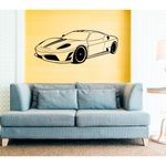 Casa si Gradina - Decoratiuni - Stickere decorative - Sticker cu ferrari, decorativ, pentru casa, negru, 47 x 117 - Infinity.ro